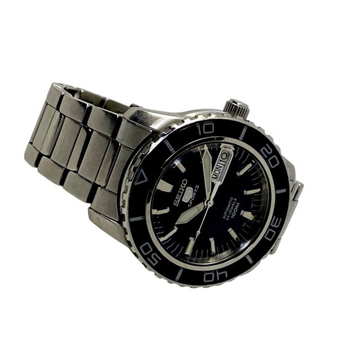 Seiko 5 Sports ανδρικό ρολόι μεταχειρισμένο, μπλε καντράν, αυτόματο
