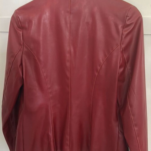 Vintage real leather jacket Dolce Domenica, like new, red