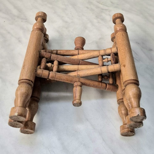 Wooden folding stands used, set of 2