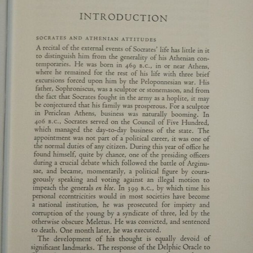 Plato The Trial and Execution of Socrates book used, English
