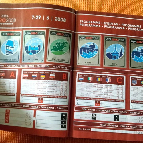 Panini Euro 2008 sticker album used, 413 of 530 stickers
