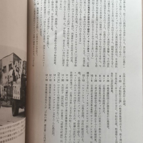 Hiroshima Archive used, timeline and documents