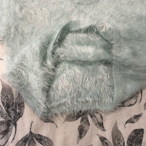Fluffy top Small like new, sage color, 3/4 sleeve