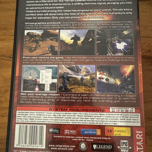 Unreal 2 PC game mint condition