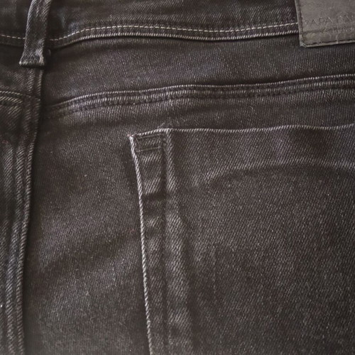 Zara black low waist slim fit jeans used, cotton, size L 40 12