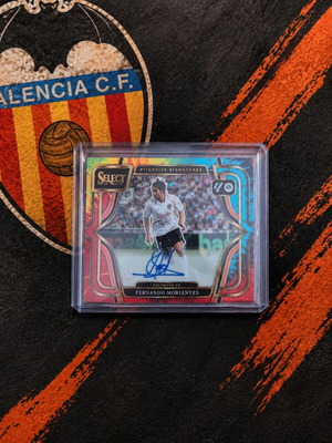 Fernando Morientes Panini Select La Liga Tie Dye Auto 23/25 Valencia