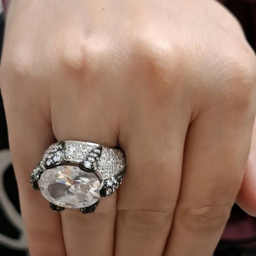 Ring platinum plated silver 9.25 new size 55 Beverly