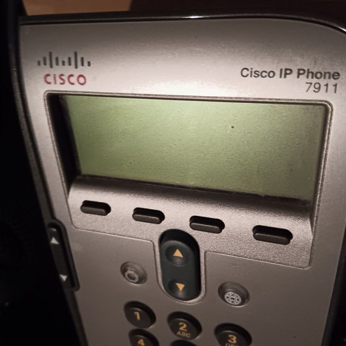 Cisco landline phone used, silver, wired