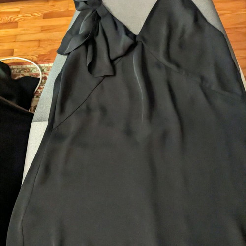 Sisley top like new, black, backless and semi-transparent