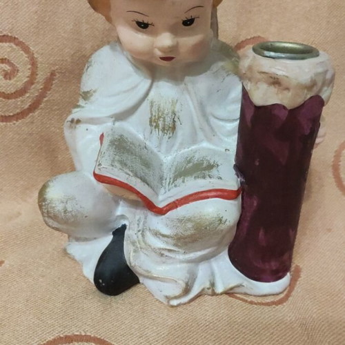 Angel candle holder used, very good condition