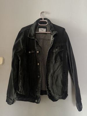 Denim jacket Pull & Bear black, like new, size L