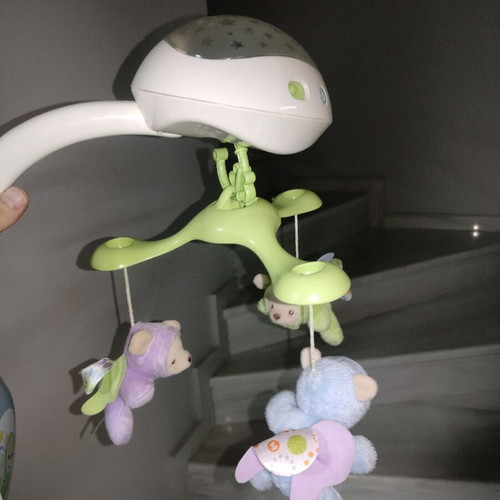 Fisher Price crib mobile with music and rotating bears for newborns like new