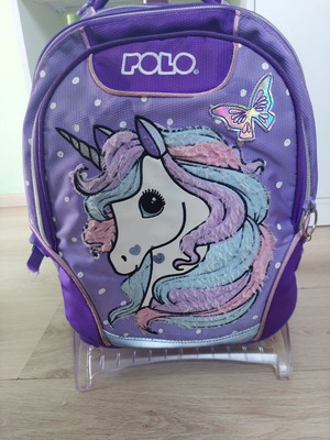 Polo Unicorn School Trolley Bag like new, purple, primary school