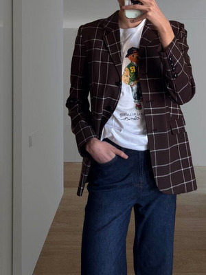 Brown blazer jacket Stine Goya new with tags
