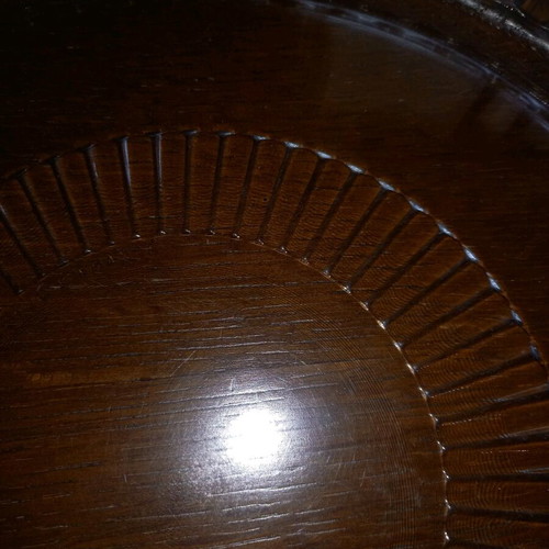 Glass serving platter used, 32 cm, with minor damages