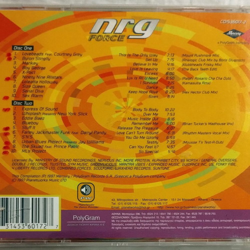 Planetworks Presents NRG Force double CD used, electronic