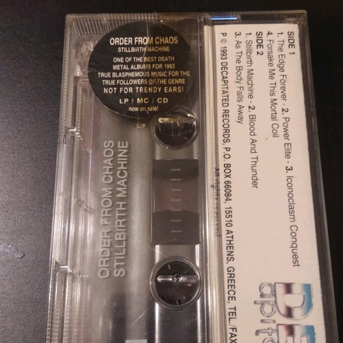 Order from chaos Stillbirth machine cassette tape like new, metal
