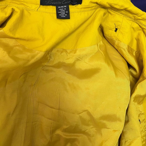 Kenneth Cole trench coat used, yellow, size M