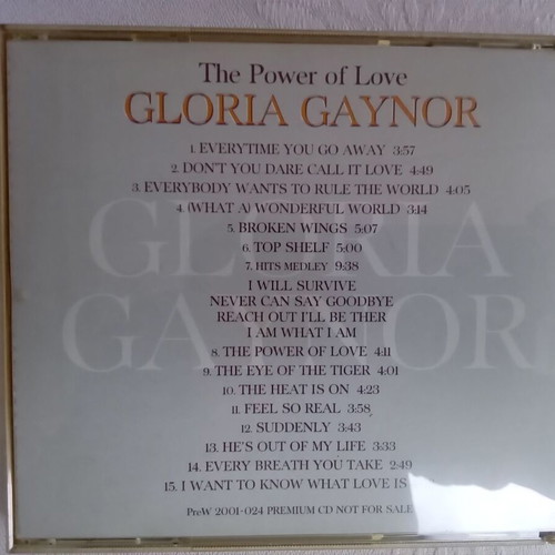 Gloria Gaynor The Power of Love CD like new