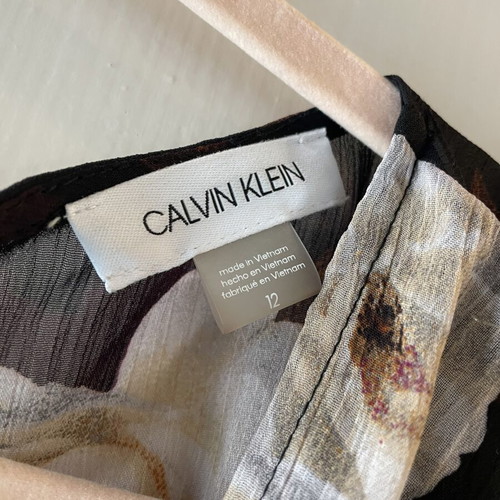 Calvin Klein floral dress new, size L 40 12