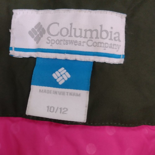 Columbia kids jacket like new, green, 10-12 years