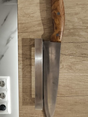 Chef knife used with stainless German steel and wooden handle