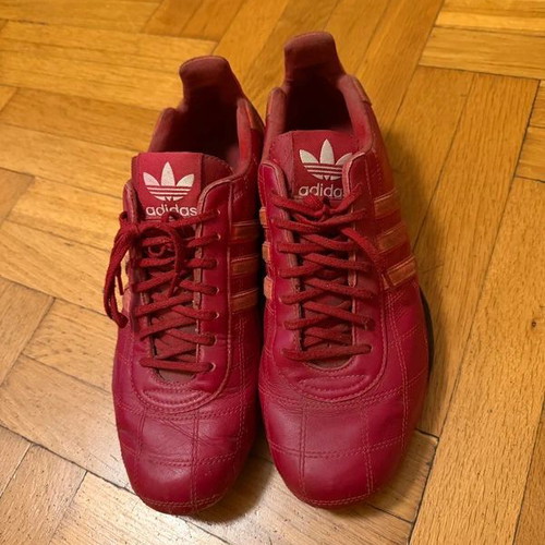 Adidas x Goodyear sneakers used, red and orange, size 43.5