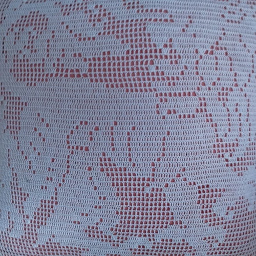 Vintage Handmade Crochet Pillows Set of 2 30x30cm Like New