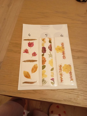 Χειροποίητοι floral σελιδοδείκτες καινούργιοι, σετ 3 τεμαχίων