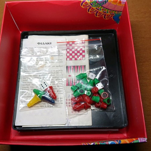 Magnetic Snakes and Ladders and Backgammon used, mini board games
