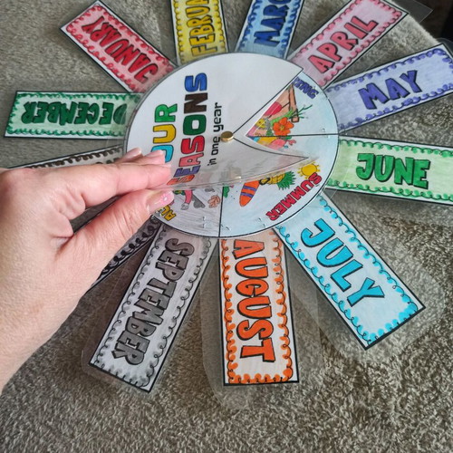 Educational spinner seasons and months game new