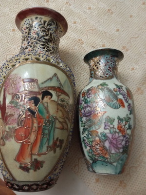 Decorative vases style Satsuma like new