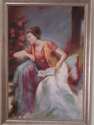 Oil painting by artist A.Metaxa used, signed