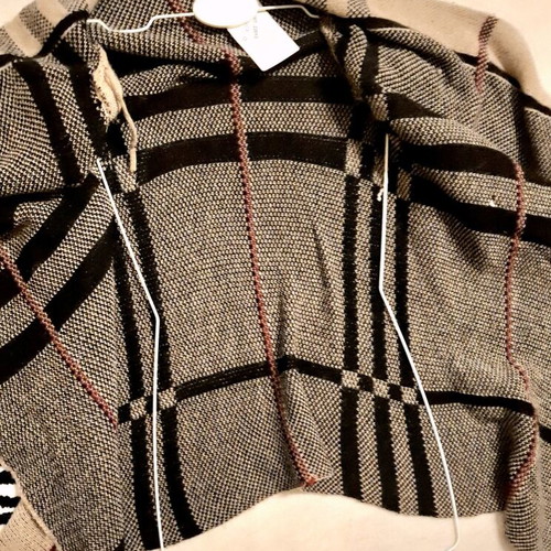 ASOS wool cardigan beige brown checked like new, size L 40 12uk, long sleeve