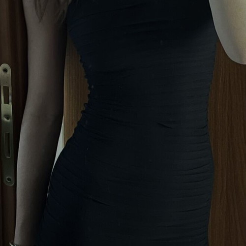 Zara black mini dress like new, bandage style, elastic fit