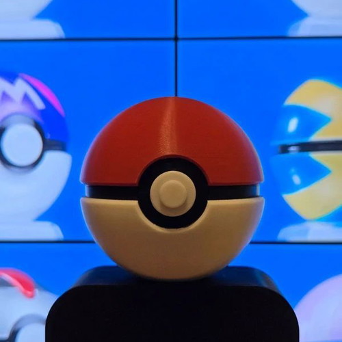 Classic Pokémon Pokéball 3D printed, made to order