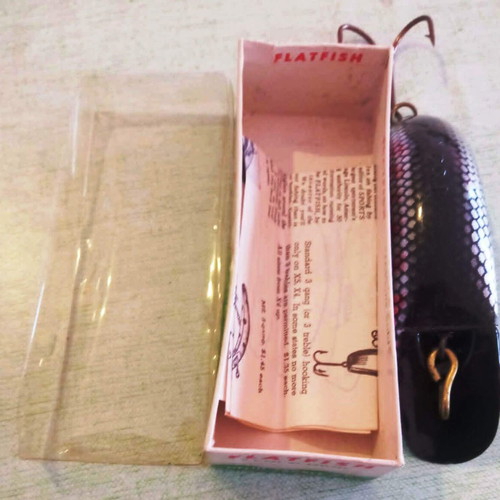 Helin Flatfish T55 Vintage Artificial Lure with Original Box & Leaflet