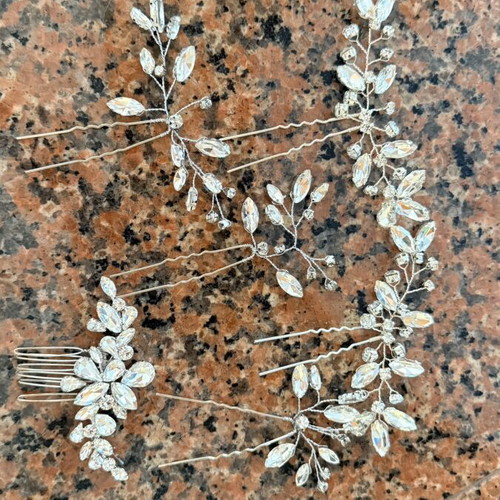 Wedding hair pins, set of 6