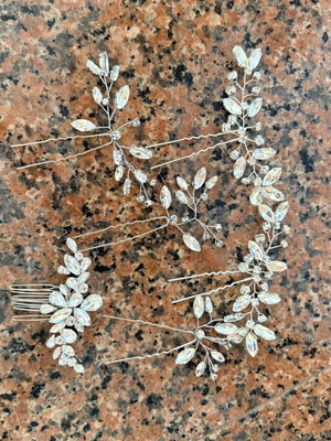 Wedding hair pins, set of 6