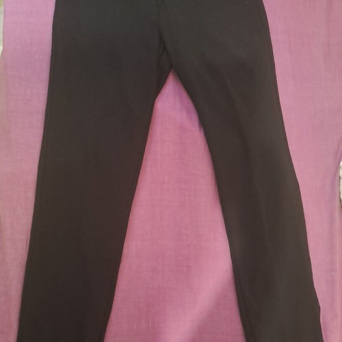 Paranoia small cropped blouse with black fabric pants