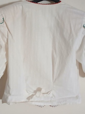 Vintage white shirt with ruffles, miss coco Paris