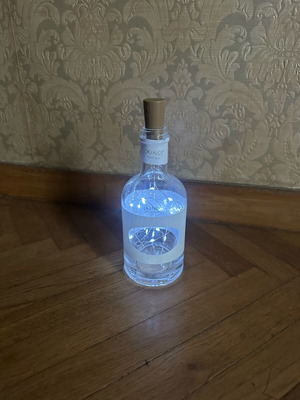 Lighting from Skinos mastiha liqueur bottle like new with led light