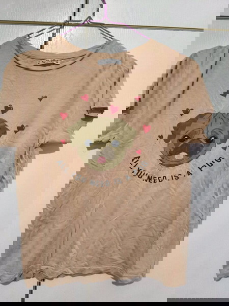 Σομόν κοντομάνικη μπλούζα από Pull & Bear, μέγεθος Medium