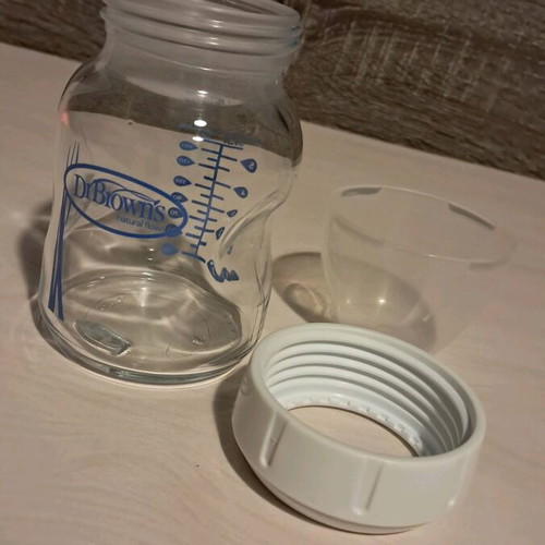 Dr Brown's glass baby bottle like new without nipple