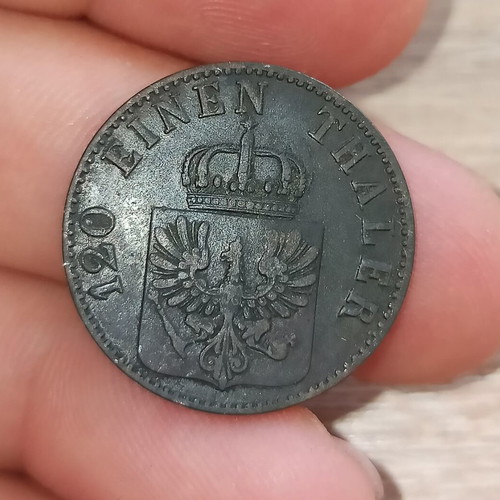 Prussia 3 Pfenning 1864 coin like new