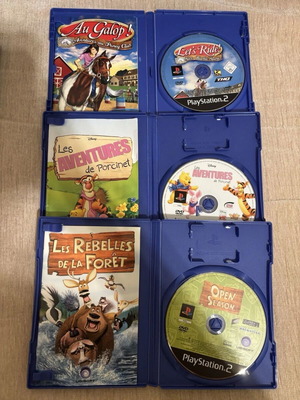 Disney and Kids PlayStation 2 PS2 PAL bundle used, action games