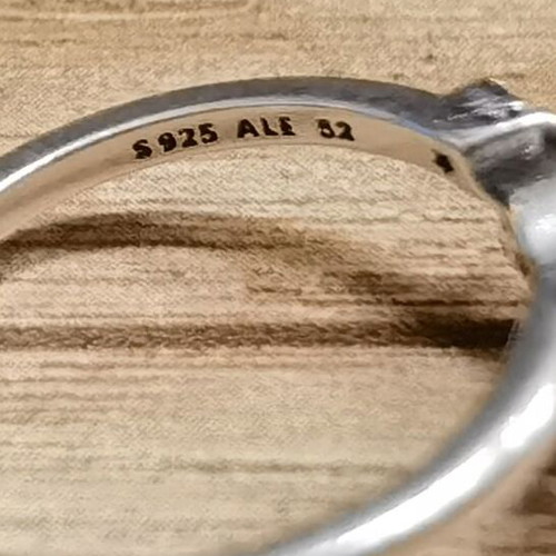 Silver ring 16 mm diameter, 925 hallmark