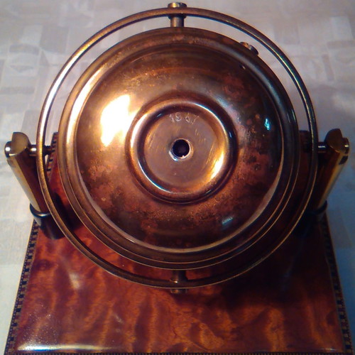 Sestrel brass compass used with wooden base
