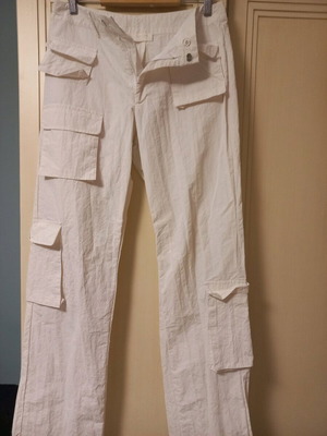 LeGer White Summer Cargo Pants Like New Size M