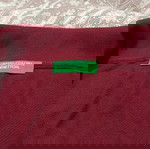 Polo shirt United Colors of Benetton men's burgundy like new